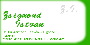 zsigmond istvan business card