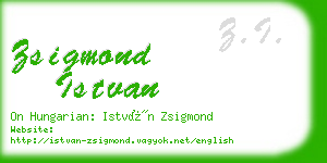 zsigmond istvan business card